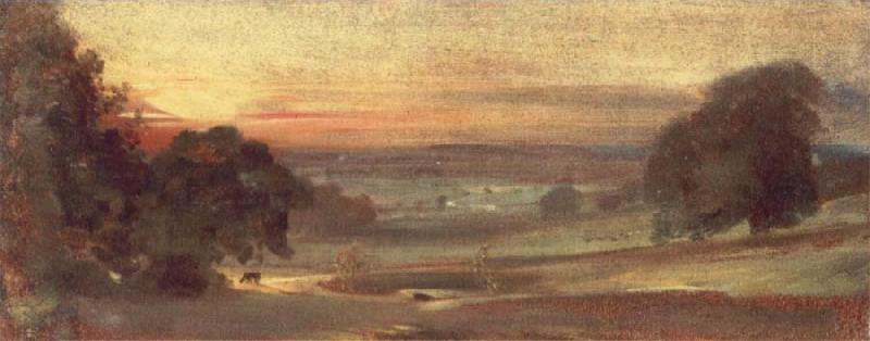 John Constable The Valley of the Stour at Sunset 31 October 1812 Sweden oil painting art